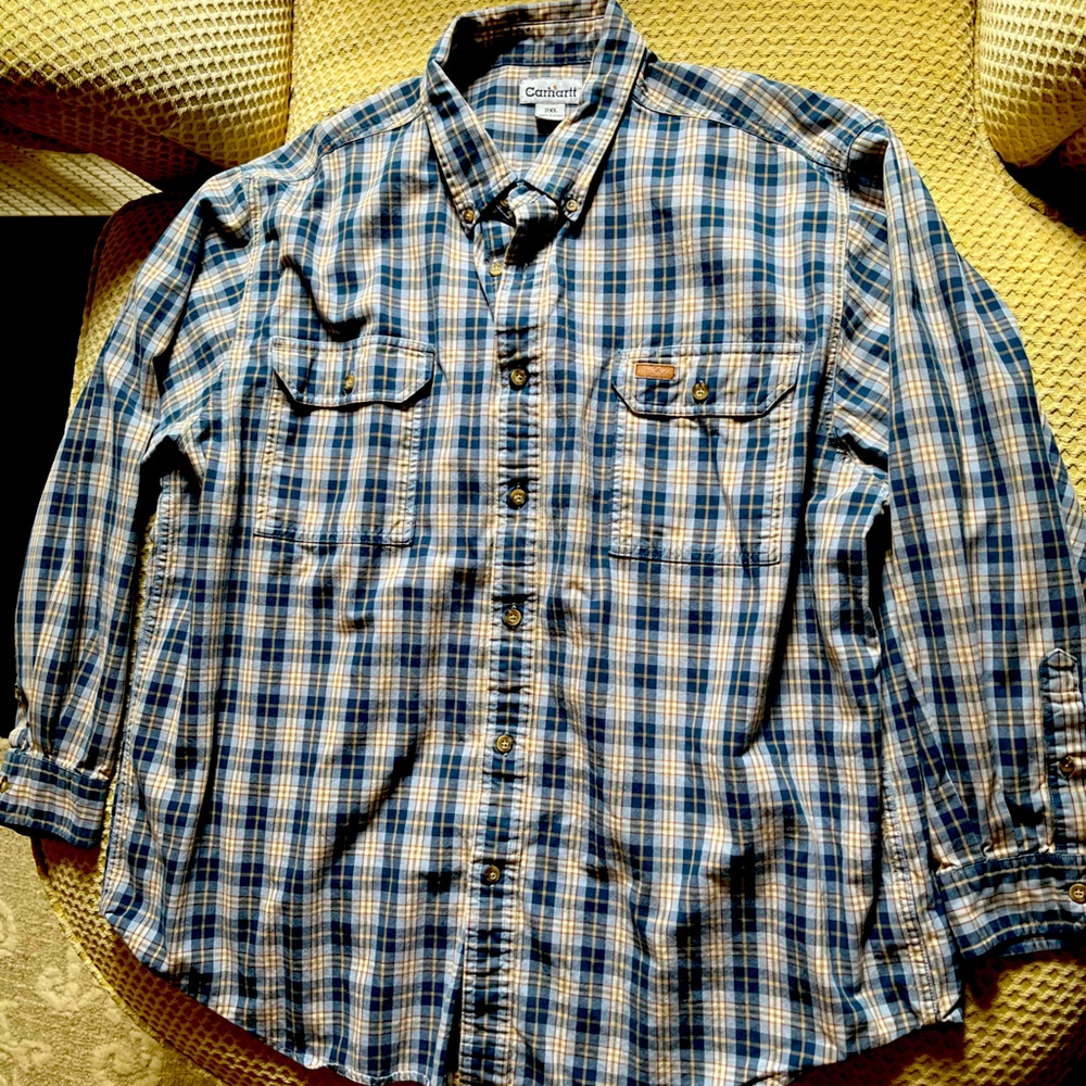 XXL Carhartt Button Down Shirt Long Sleeve